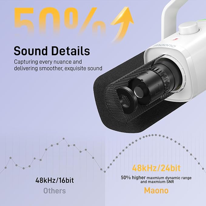 MAONO Dynamic Gaming Microphone: USB XLR Dynamic Computer Microphone - Image 3
