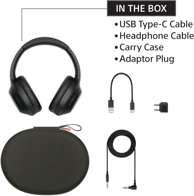 Sony WH-1000XM4 Wireless Premium Noise Canceling Overhead Headphones with Mic for Phone-Call and Alexa Voice Control, Silver WH1000XM4