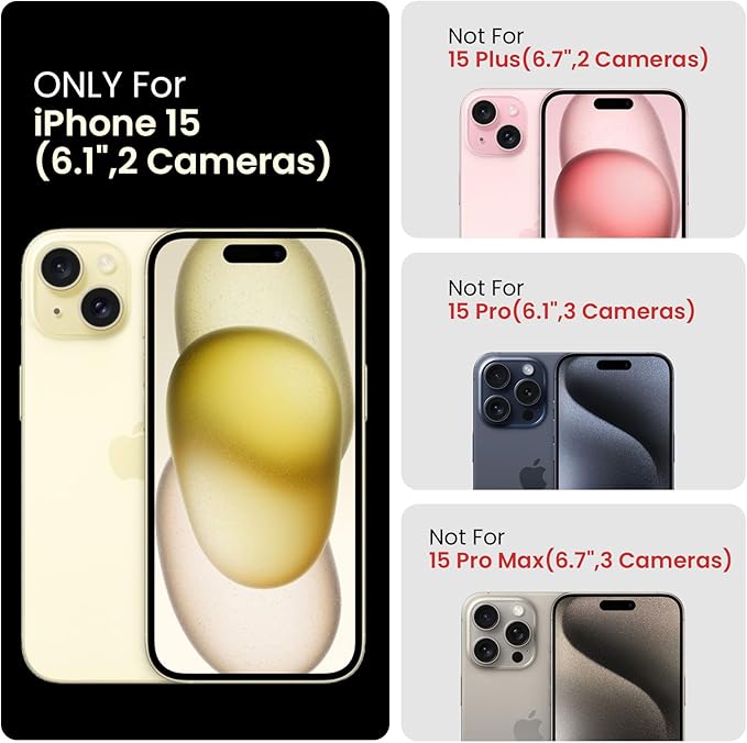 FireNova Designed for iPhone 15 Case, Silicone Upgraded [Camera Protection] Phone Case with [2 Screen Protectors], Soft Anti-Scratch Microfiber Lining Inside, 6.1 inch, Natural Titanium