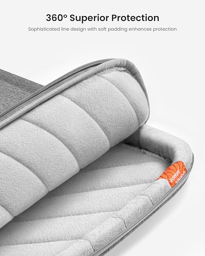 tomtoc 360 Protective Laptop Carrying Case for 2025 13-inch MacBook Air M4/A3240 M3/A3113 M2/A2681 M1/A2337, MacBook Pro M2/A2686 M1/A2337, iPad Pro M4 & iPad Air M3, Water-Resistant Laptop Bag