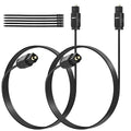 Adoreen Ultra-Thin Slim Digital Optical Audio Cable 8 FT/2 Pack, Fiber Optic Toslink SPDIF Cord Gold-Plated High-Speed Flexible & Durable for TV Soundbar Home Theater Game Console PS4 Xbox +Ties