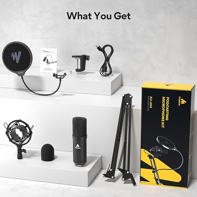 USB Microphone, MAONO 192KHZ/24Bit Plug & Play PC Computer Podcast Condenser - Image 9