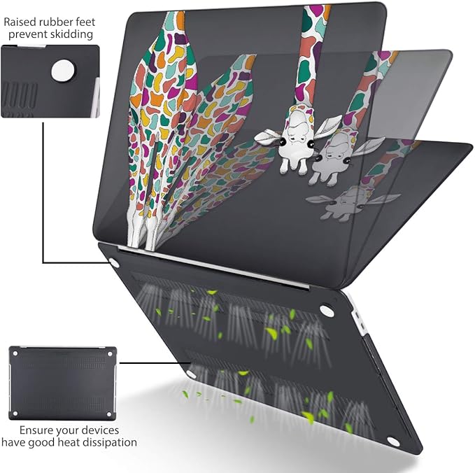 Mektron for MacBook Air 13 Case A1466/A1369, Snap-on Plastic Hard Shell Cover - Image 6