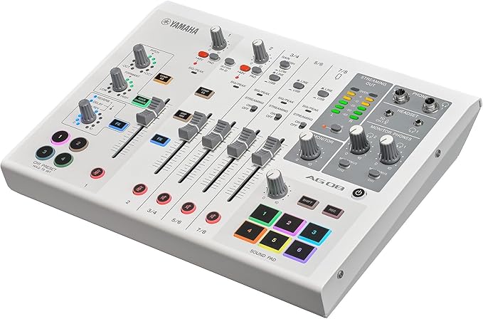 Yamaha AG03MK2 Black 6-Channel Live Streaming Loopback Mixer/USB Interface with Steinberg Software Suite