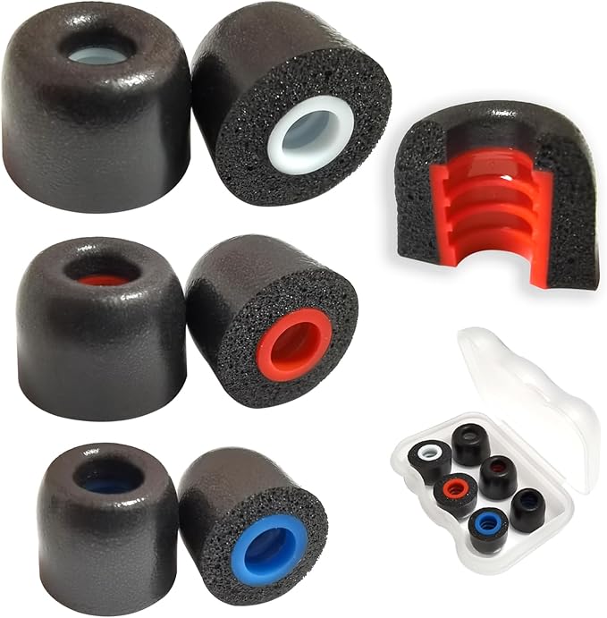 Memory Foam Tips Replacement Earbuds Tips Fit 4.5mm-6mm Anti-Slip Isolation by EarbudsTipsAccessories