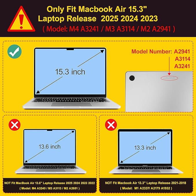Mektron for 2025 MacBook Air 15 inch M4 Case A3241/ 2024 M3 A3114/ 2023 A2941 M2 Hard Printed Case with 15.3 Liquid Retina Display Touch ID, Plastic Hard Cover & Keyboard Skin- Colorful Cacti-Blue