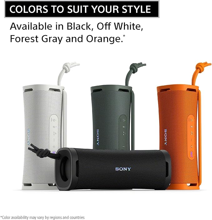 Sony ULT Field 1 Waterproof Portable Bluetooth Speaker, Enhanced Bass, 12h Battery, IP67 Rated Dustproof Shockproof Rustproof, Detachable Strap SRSULT10H, Forest Gray
