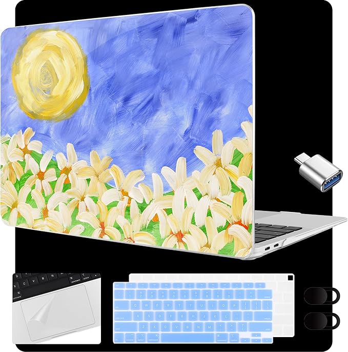 MEEgoodo for MacBook Air 13.3 inch Case 2021 2020 2019 2018 A2337 M1 A2179 A1932 by MEEgoodo