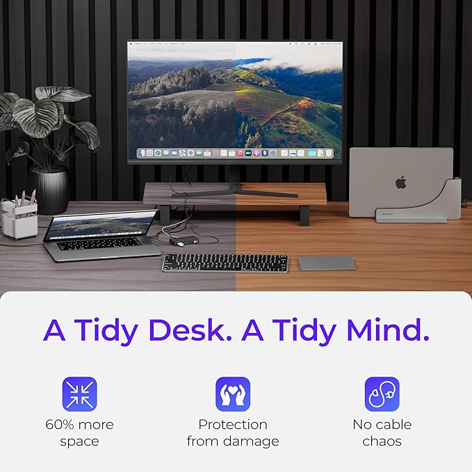 Dock for 13" Apple MacBook Air - Docking Station - Connect Dual Displays with Two Thunderbolt 4 USB-C Ports - Mac Docking Station Hub - Supports MacBook Air 13" (M2 2022 & M3 2024)