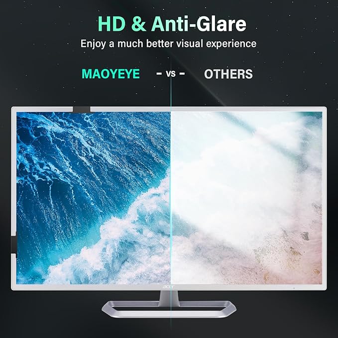 [2 Pack] Magnetic 27 Inch Computer Privacy Screen for 16:9 Aspect Ratio Widescreen Monitor, Hanging Eye Protection Anti Glare Blue Light Computer Monitor Privacy Filter, Removable 27 in Protector Film