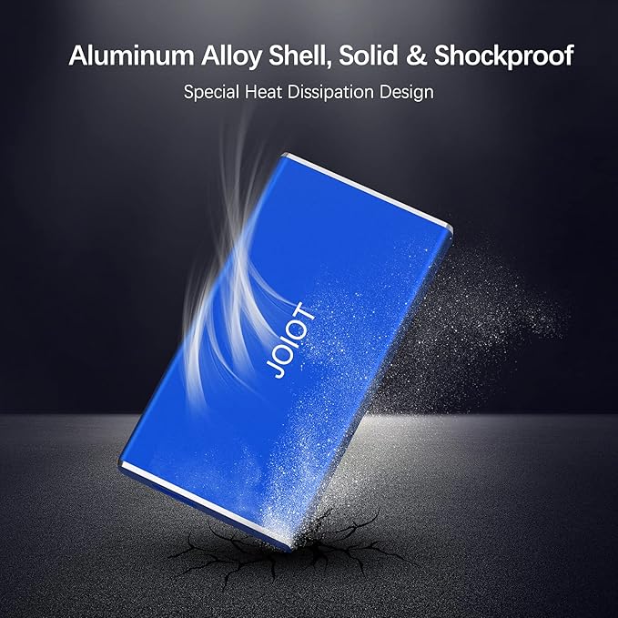 Mini Portable SSD 500GB External Solid State Drive - Up to 540MB/s, USB 3.1 Gen 2 Ultra-Slim External SSD, Blue