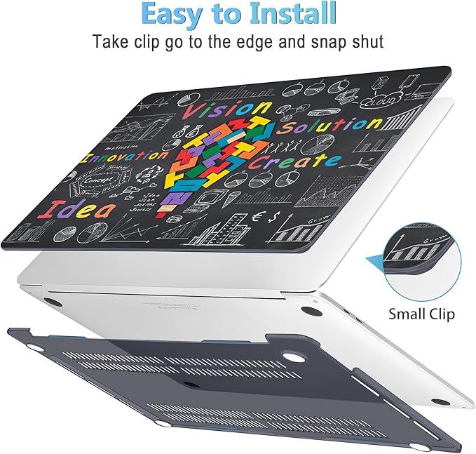 Mektron for MacBook Air 13 Case A1466/A1369, Snap-on Plastic Hard Shell Cover - Image 3