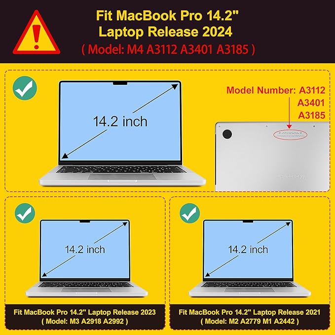 Tuiklol for MacBook Pro 14 Inch Case 2024-2021 Release M4 A3112 A3401 A3185/M3 A2918 A2992/M2 A2779/M1 A2442 Pro/Max,Hard Shell Case with Keyboard Cover & Screen Protector for Touch ID,Pink Flowers