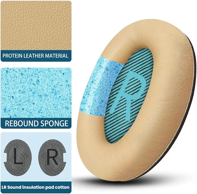 Headphones Replacement Ear Pads, Protein Leather earpad Cushions - Image 4