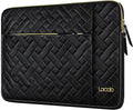 Lacdo Laptop Sleeve Case for 15 inch New MacBook Air M4 A3241 2025, M3 A3114, M2 A2941 2024-2023, 15 inch MacBook Pro A1990 A1707, Dell XPS 15 Plus Computer Bag with Accessory Pocket, Elegant Black
