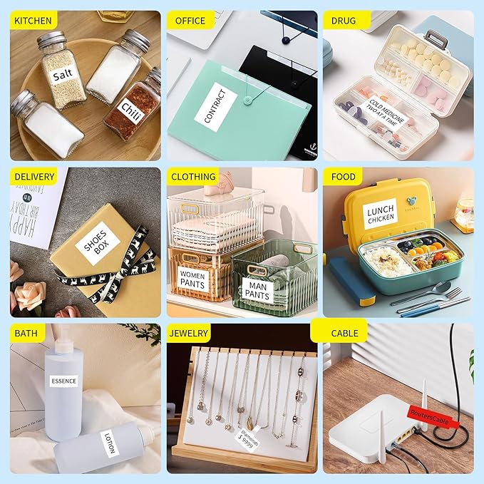 100 Pcs Cable Labels - Waterproof Wire Cord Labels, Tear Resistant Wire Label, Self Adhesive Cord Organizing Label, for Cable Management, Compatible with PUQU AQ20 Label Makers(Yellow) 25x78mm