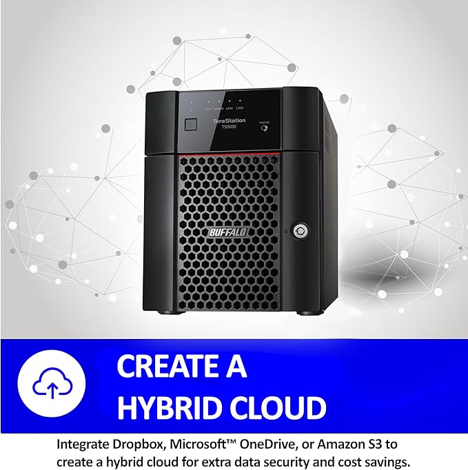 BUFFALO TeraStation 3430DN 4-Bay 32TB (4x8TB) Desktop Small-Med Business NAS w/Hard Drives Included