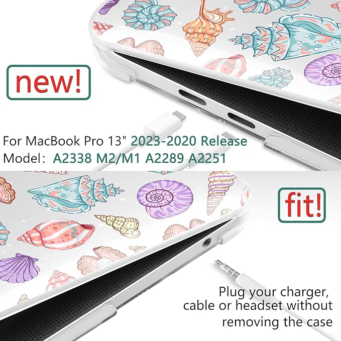 TWOLSKOO Compatible with MacBook Pro 13 inch Case 2023-2016 A2338 M2/M1 A2251 - Image 2