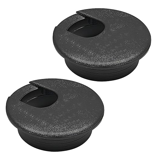 Desk Grommet 2" (50 mm), Desk Cord Hole Cover, Cable Grommet ABS Plastic, Desk Hole Grommet for Office and Home Table Cable, Detachable Cable Cord Organizer (Light Grey 2 Pcs)