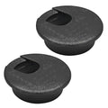 Desk Grommet 1-3/8" (35 mm), Desk Cord Hole Cover, Cable Grommet ABS Plastic, Desk Hole Grommet for Office and Home Table Cable, Detachable Cable Cord Organizer (Black 2 Pcs)