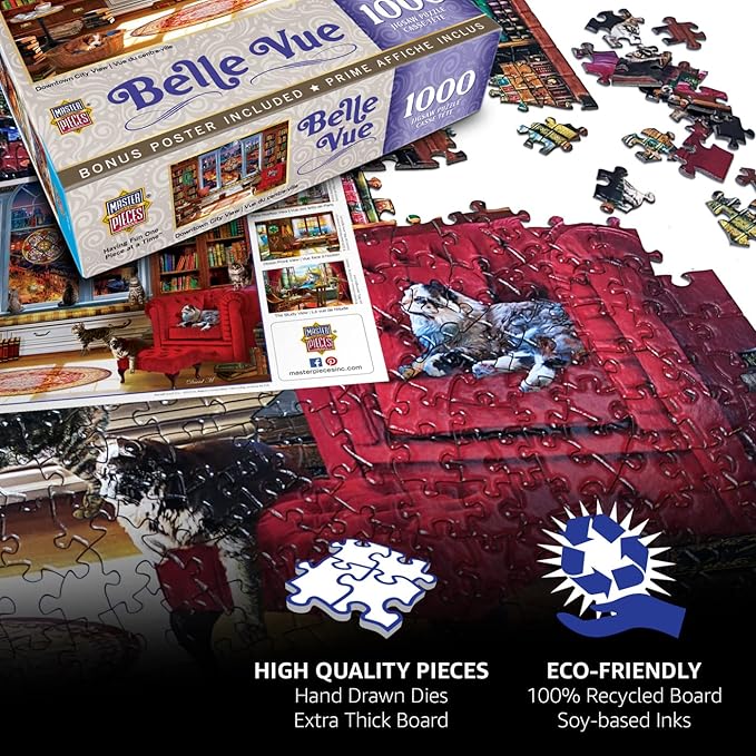 MasterPieces 1000 Piece Jigsaw Puzzle for Adults, Family, Or Youth - Man's Best Friends - 19.25"x26.75"
