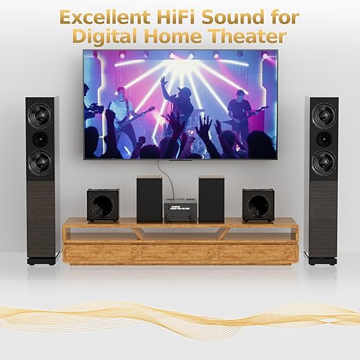 Optical Audio Cable 15 FT, Digital Audio Cable, Toslink Fiber Optic Cord, [Nylon Braided, Slim Aluminum Shell, Gold Plated Connector], for Home Theater, Sound Bar, PS4, Xbox, TV and More