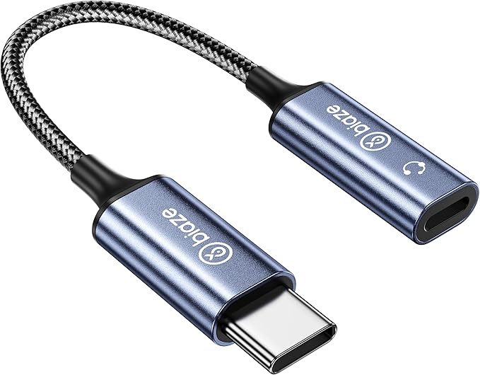 USB C to Lightning Audio Adapter, USB Type C Male to Lightning Female Headphone Converter, Compatible with iPhone 16/15 Full Series, iPad Pro, iPad Air 6/5/4, MacBook
