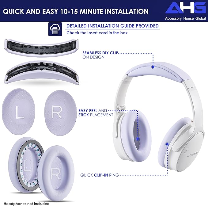 Replacement QC Ear Pad and Headband Pad Kit Cushion. Compatible - Image 8