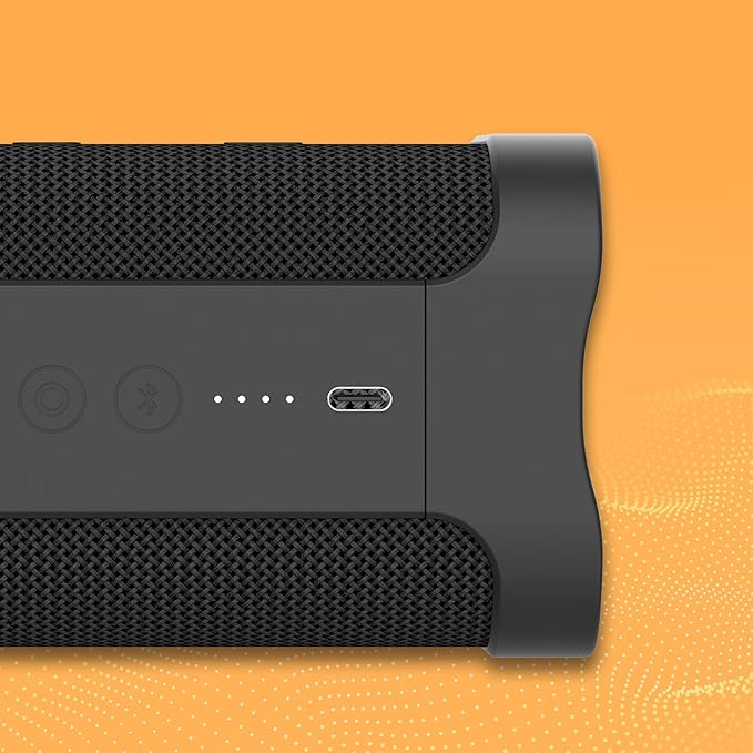 Skullcandy Terrain XL Wireless Bluetooth Speaker - IPX7 Waterproof Portable Speaker, 18 Hour Battery, Nylon Wrist Wrap, True Wireless Stereo (Black)
