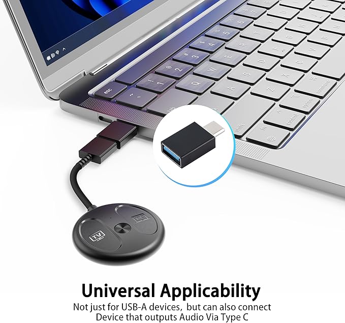 USB-C Bluetooth Adapter for PS5, Bluetooth 5.4 Audio Adapter for PC, Plug and Play, Wireless Audio Transmitter for Bluetooth Headphones & Earbuds to PS4/PS5/Switch Dock/PC/Laptop/TV