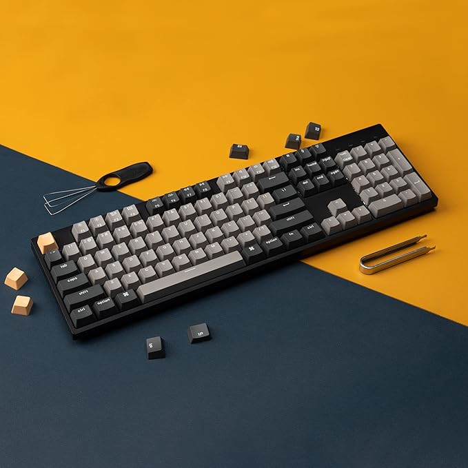 Keychron C2 Pro Wired Custom Mechanical Keyboard Full Size Layout QMK/VIA Programmable Macro White Backlit with Keychron K Pro Brown Switch OEM Profile Double-Shot PBT Keycaps for Mac Windows Linux
