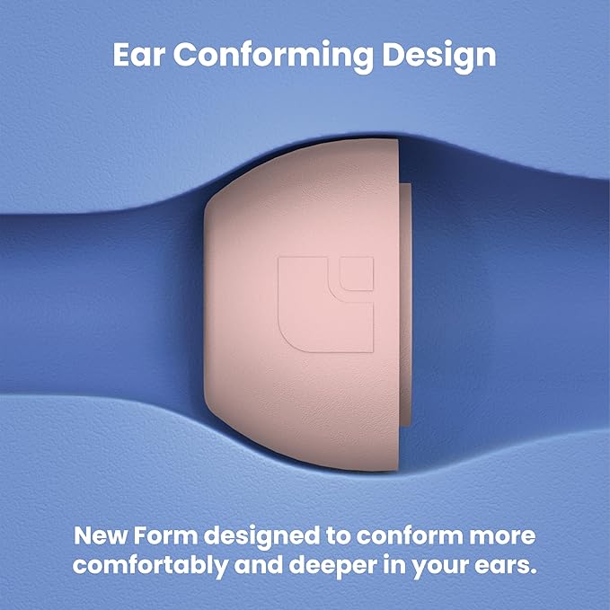 Foam Masters Ultra-Premium Memory Foam Ear Tips for AirPods Pro 1st & 2nd Gen | 3 Pairs | Black Magic Ver 6.0 | Secure | Comfort | Better Noise Cancel | Replacement Buds – Crystal Pink, Large