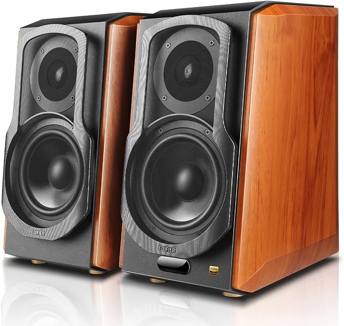 Edifier S1000W WiFi Audiophile Active Bookshelf 2.0 Speakers, 120W RMS Wireless HiFi Bluetooth Sound System Works with Alexa, Optical/RCA x 2 Coaxial, Supports AirPlay 2, Spotify Tidal Connect- Pair