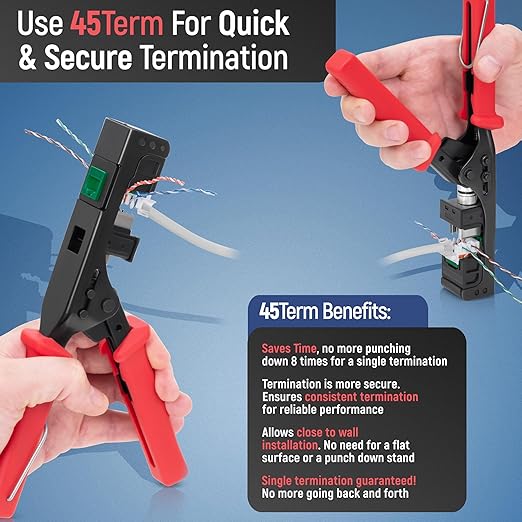 Everest 45° Angled RJ45 Cat6 Keystone Jacks 10-Pack in Green - Slim Profile Female RJ45 Connectors - Cat 6 Keystone Jack - Compatible with 45° Angled Speed Termination Tool - 45Term (B0BL3GS7ZY)