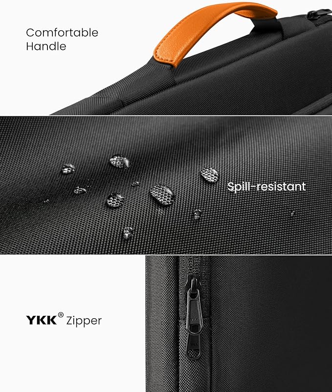 tomtoc 360 Protective Laptop Carrying Case compatible with 14-inch MacBook Pro M4/M3/M2/M1 Pro/Max 2024-2021, 12.9-13 Inch iPad Pro/Air, Water-Resistant MacBook Accessory Bag Sleeve