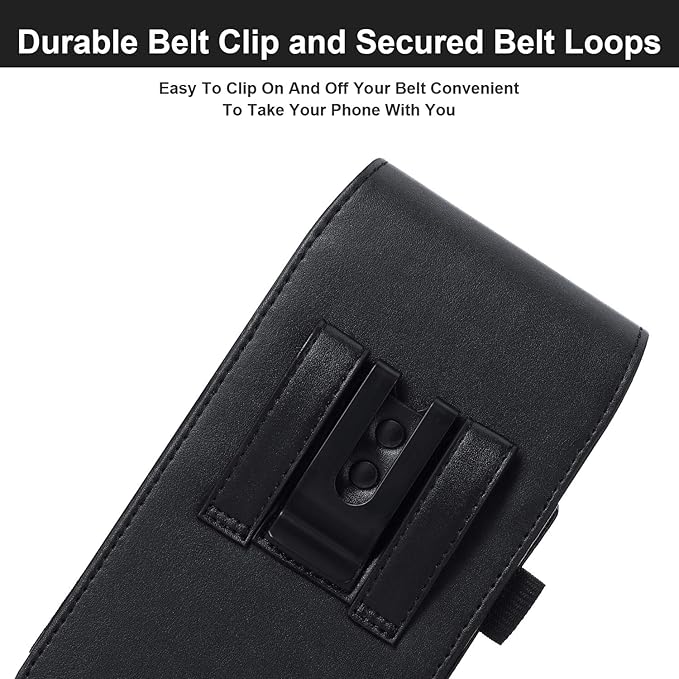 BECPLT for iPhone 15 Pro Max 15 Plus 14 Pro Max 13 Pro Max 12 Pro Max Holster Black Mobile Phone Belt Pouch Holster Cover Belt Clip Case Pouch for Samsung Galaxy S24+ S23+ S23+ S22+ S23 FE S21 FE 5G