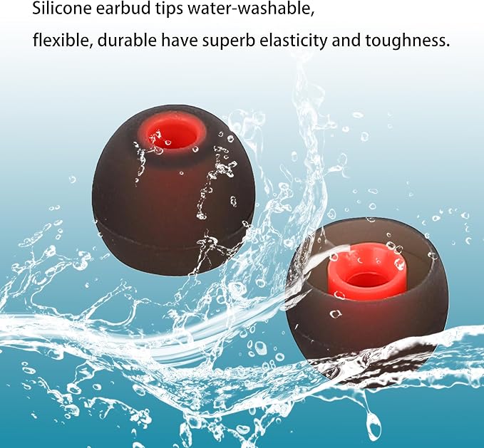 Earbud Replacement Tips Silicone Earbud Tips Eartips Fit Most in-Ear Earbuds - Image 5