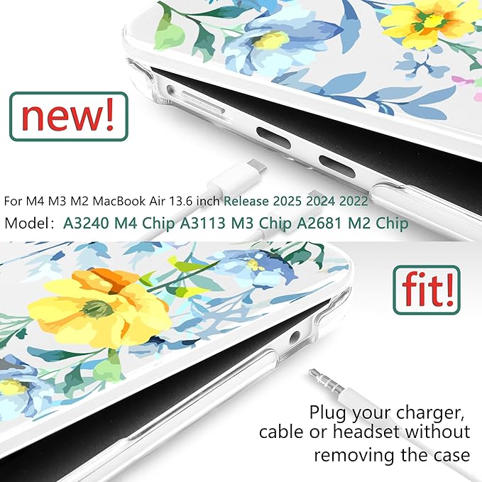 TWOLSKOO Compatible with M4 MacBook Air 13.6 inch Case 2025-2022 Release M4 - Image 3