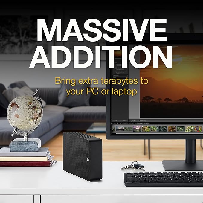 Seagate Expansion 16TB External Hard Drive HDD - USB 3.0, with Rescue Data Recovery Services (STKP16000400)