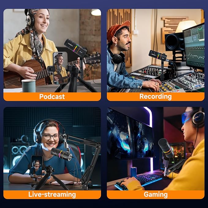 COMICA EJoy D10 USB Gaming Microphone – RGB Dynamic Mic - Image 7
