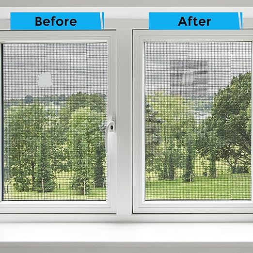 Black Window Screen Repair Tape, 2IN X 20FT Screen Repair Kit for Windows or Doors, Strong Adhesive Fiberglass Mesh Patch Tape