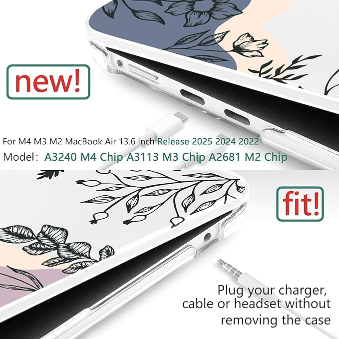 TWOLSKOO Compatible with M4 MacBook Air 13.6 inch Case 2025-2022 Release M4 - Image 2