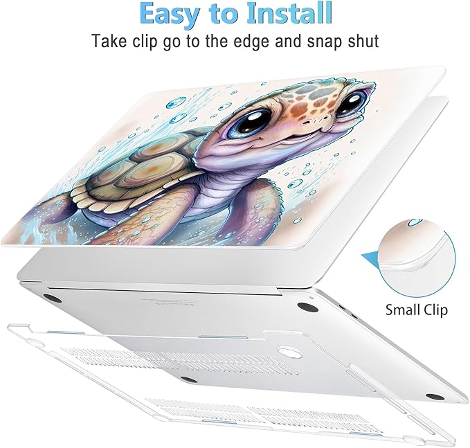 Mektron for MacBook Air 13 Case A1466/A1369, Snap-on Plastic Hard Shell Cover - Image 3