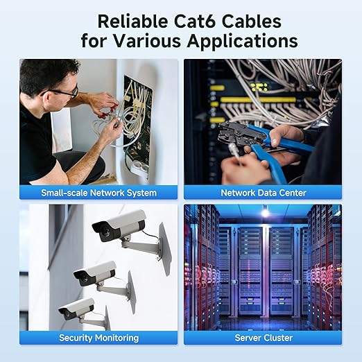 Cable Matters [UL Listed] 10Gbps in-Wall Riser Rated (CMR) 23AWG Bare Copper Cat6 Ethernet Cable - 500ft, Cat 6 Ethernet Cable Spool, Cat 6 Cord Bulk, Blue