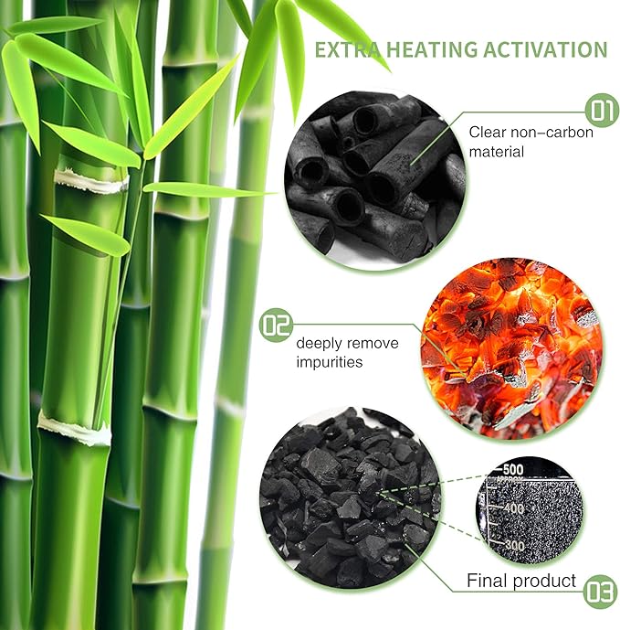 12 Pack Bamboo Charcoal Air Purifying Bag, Activated Charcoal Bags Odor Absorber, Moisture Absorber, Natural Car Air Freshener, Shoe Deodorizer, Odor Eliminators For Home, Pet, Closet (8x50g, 4x200g)