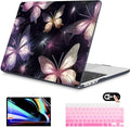 Mektron for 2025 M4 MacBook Air 13.6 Inch A3240 Case Fits 2023 A2681 M2 2024 A3113 M3 Chip with Liquid Retina Display, Printed Plastic Hard Shell Cover for MacBook Air 13.6", Glittering Butterfly