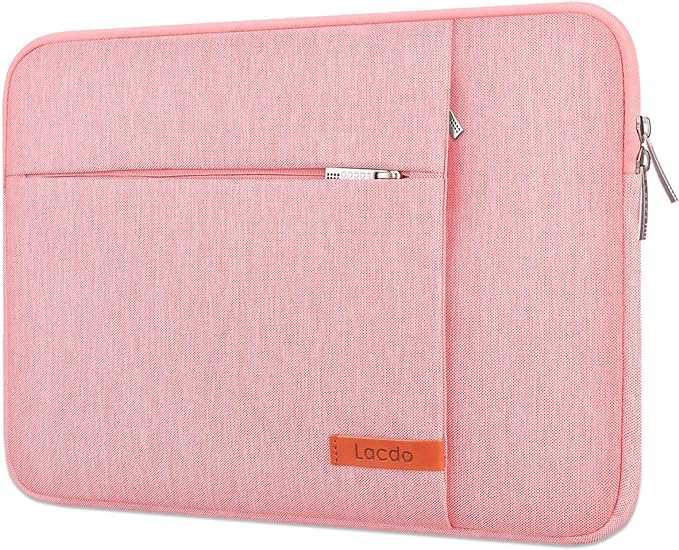 Lacdo Chromebook Case 11 Inch Laptop Sleeve for 11 Inch Acer HP Lenovo Dell Samsung ASUS Chromebook Spin 3 11, 13 inch New Surface Pro 11 Copilot+PC / 10 9 8 X, 11.6" MacBook Air Computer Bag, Peach