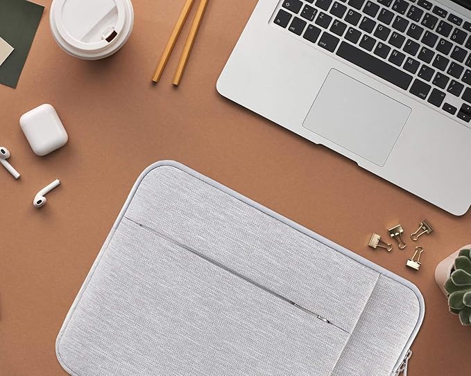 Lacdo Laptop Sleeve Case for 13 inch Microsoft New Surface Pro 11th Copilot+PC, Surface Pro 10/9/8/X/7/6/5, 12.4 inch Microsoft Surface Laptop Go 3/2/1 Shockproof Water-Resistant Computer Bag, Gray