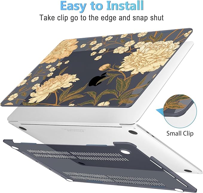 Mektron for MacBook Air 13 Case A1466/A1369, Snap-on Plastic Hard Shell Cover - Image 3
