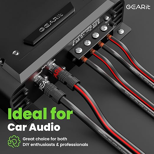 GEARit Speaker Wire 14 Gauge, Speaker Cable 500ft for Car Audio, Home Theater, CCA(Black)
